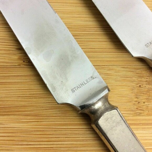 Oneida Community Bird Of Paradise 3 Knives Silverplate Handle Stainless Blades - Picture 5 of 5